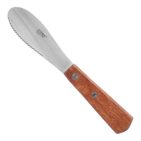 [TN713] Sandwich Spreader, Wooden Handle, 3-5/8" x 1-1/4" Blade