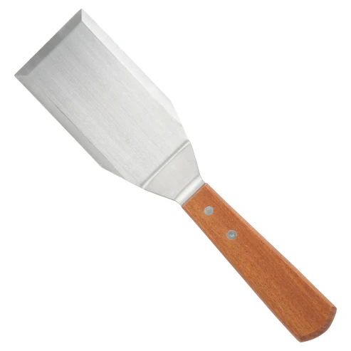 [TN719] Hamburger Turner with Offset, Wooden Handle, 5-1/8" x 2-7/8" Blade