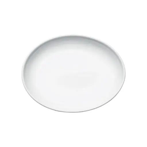 [OKP-1275PL-SV1] Brechia Coupe Oval Platter,  White Porcelain, 24 Pieces/Case / 12-3/4"