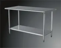 [WT-2496-4-SV1] Work Table 18GA.430S/S Flat Top Shelf                                                                                                 18GA / 24" x 96"