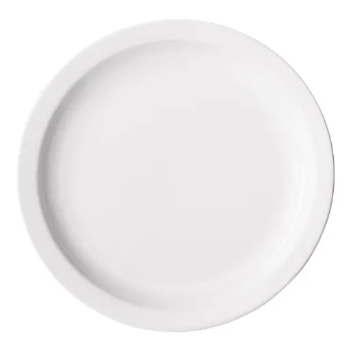 [BPR-638NR-SV1] Birkhall Plate with Narrow Rim, White Porcelain, 12 Pieces/Case / 6-3/8" Dia
