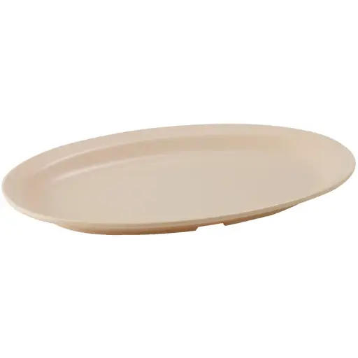 [MMPO-1510-SV1] Melamine  Oval Platter - Tan / 15-1/2"x10-7/8"