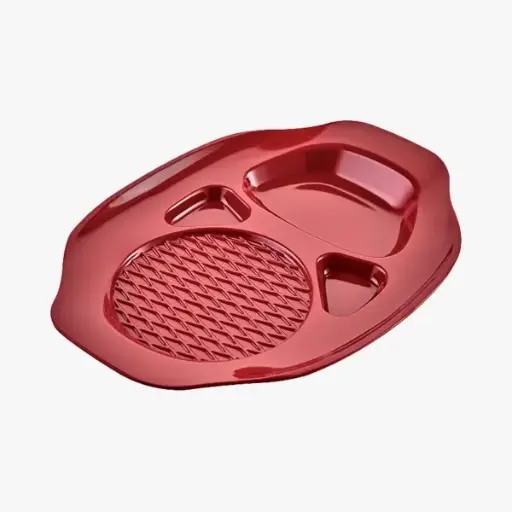 [625-R-SV1] TERMOSTAR BURGER PLATE / Red
