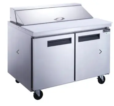 [DSP48-12-S2] DUKERS 2-Door Commercial Food Prep Table