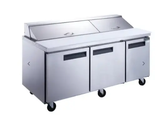 [DSP72-18-S3] DUKERS 3-Door Commercial Food Prep Table