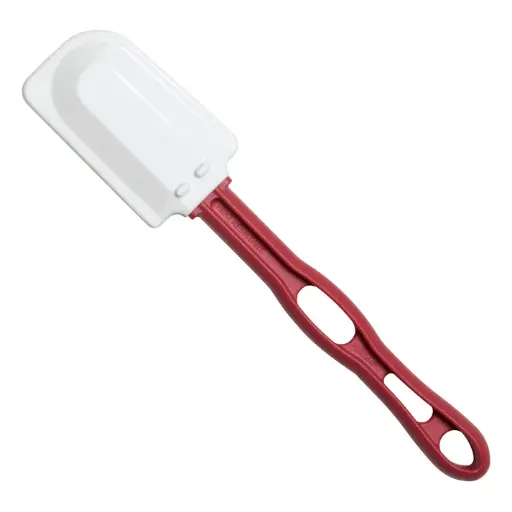 [PSH-10-SV1] Silicone Scraper, Flat Blade, Heat Resistant, Red Handle, NSF / 10-1/2"