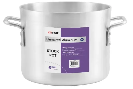 [ALHP-16-SV1] WINCO Elemental Aluminum Stock Pot -6mm- / 16 Qt