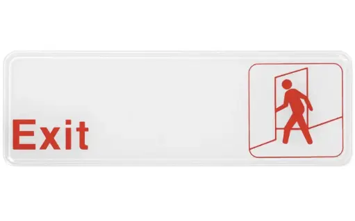 [SGN-381W-SV1] Information Signs 3"x 9" / EXIT