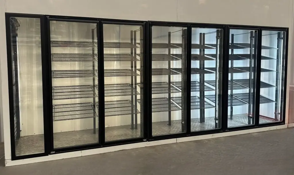 Walk-in Cooler Glass Door and Frame Work 30" x 79" / 5 Doors
