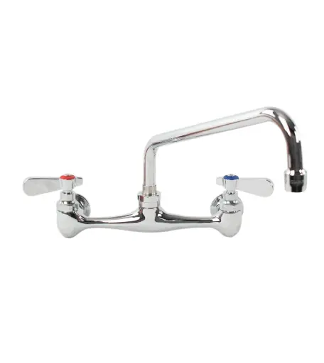 [HLF-W10] Yuyao Wall-Mount Faucet 4" Centers with 12" Swing Spout 