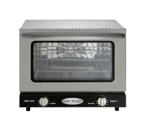 [ECO-21] Serv-Ware ECO-21 Countertop Electric Convection Oven, Quarter Size, (3) Racks, 120V 
