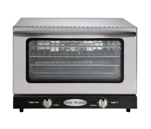 [ECO-47] Serv-Ware ECO-47 Countertop Electric Convection Oven, Half Size, (4) Racks, 120V 