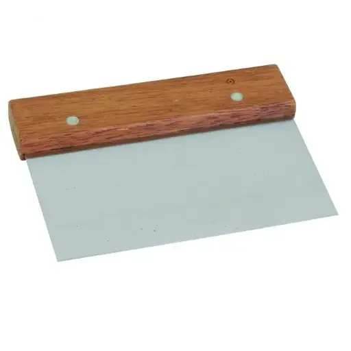 [SLTWDS006] Thunder Group 6" X 4" DOUGH SCRAPER WOOD HANDLE 