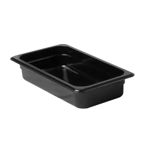 [PLPA8132BK] Thunder Group THIRD SIZE 2 1/2" DEEP POLYCARBONATE FOOD PAN, BLACK  