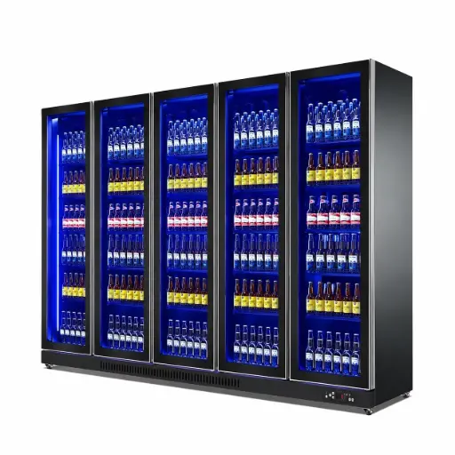 [ALG3740-5M] Frameless Glass Door Merchandiser Big Doors / 5 Doors